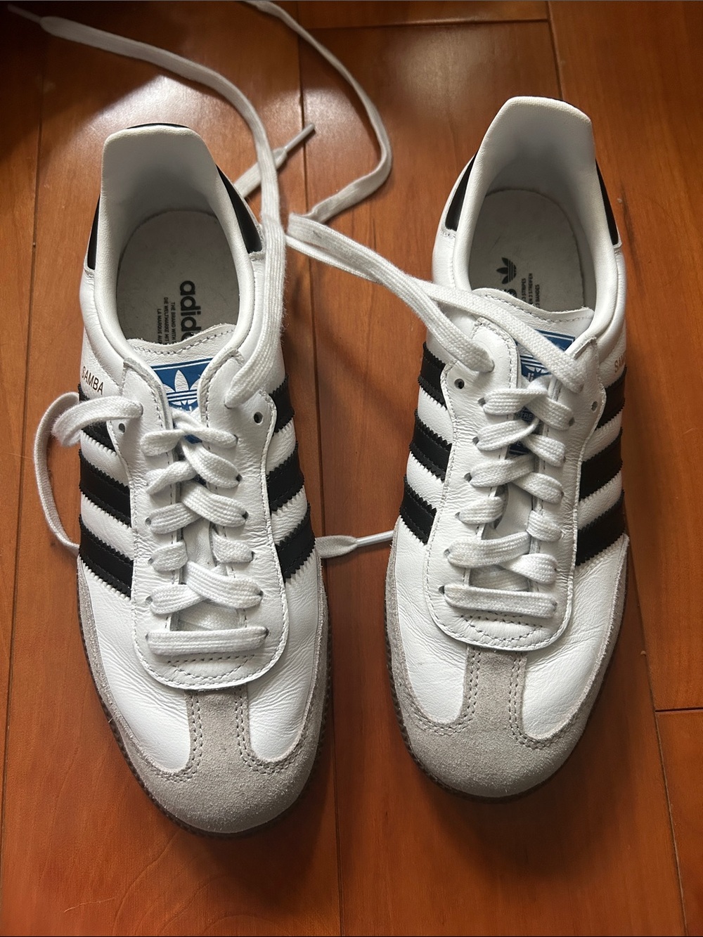 Adidas White and Black Classic Samba Sneakers